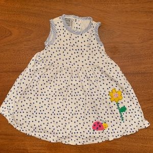 New Potatoes Blue Polka Dot Sleeveless Dress